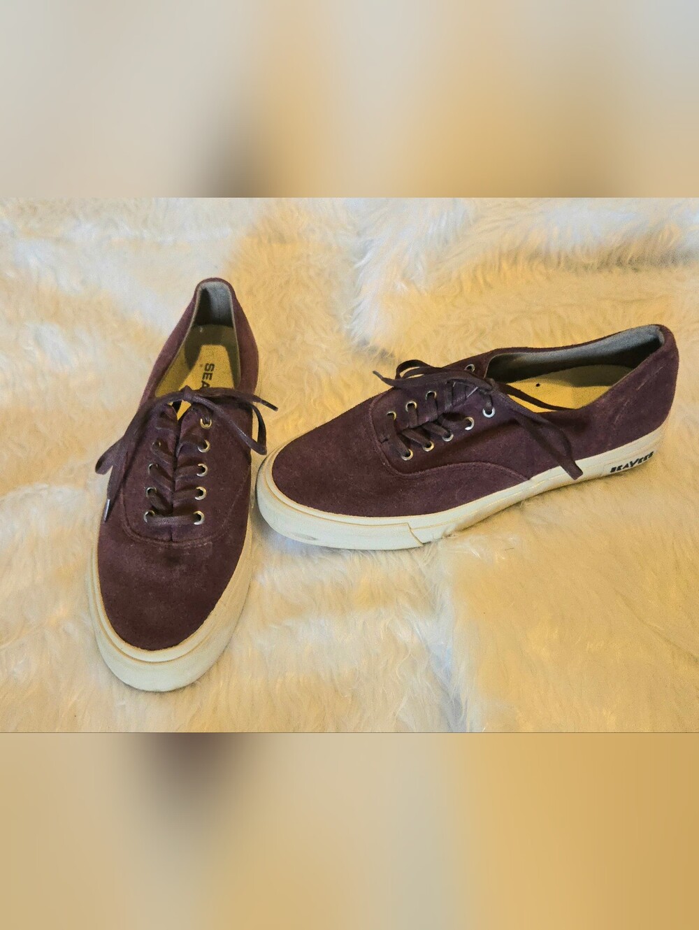 SeaVees Women's Legend Dharma 06/64 Plum Suede Low Profile Sneakers Size 8.5